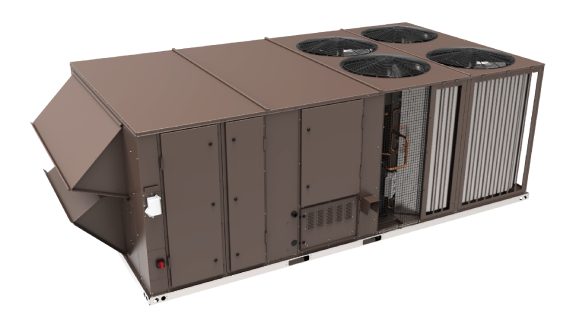 A YORK rooftop unit on a white background