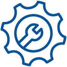 Gear and wrench icon